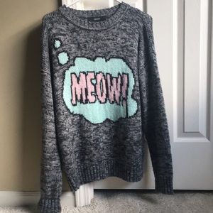 Kawaii Pastel “Meow!” Sweater